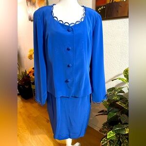 Jones New York 2pcs blue dress size 14